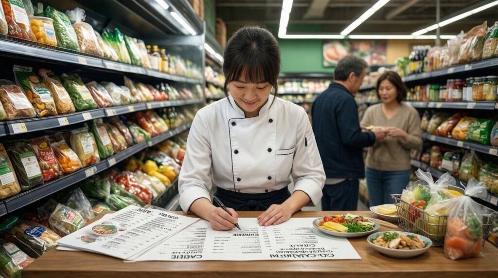 История популярных блюд и продуктов - иллюстрация